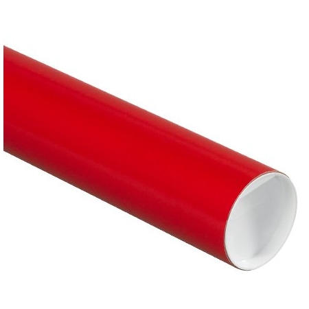 Bsc Preferred 3 x 12'' Red Tubes with Caps, 24PK BUY00013491
